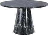 Omni Black Faux Marble Dining Table