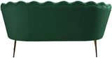 Gardenia Green Velvet Loveseat