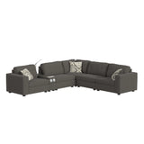 Options One RHF Chair in Palmer Plus Ash with 1 Pillow 20"ÔøΩ
