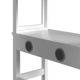 Hampton Kids Loft with Staircase and Desk with Speaker