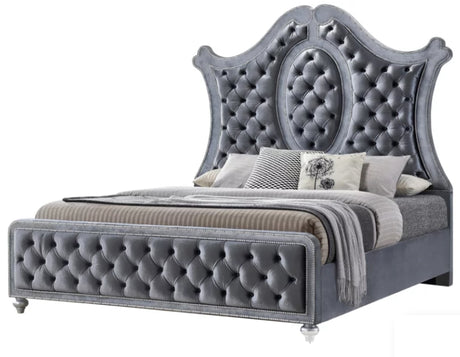 Crown Mark Furniture Voltare King Bed in Dark Grey image
