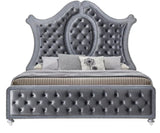 Crown Mark Furniture Voltare King Bed in Dark Grey