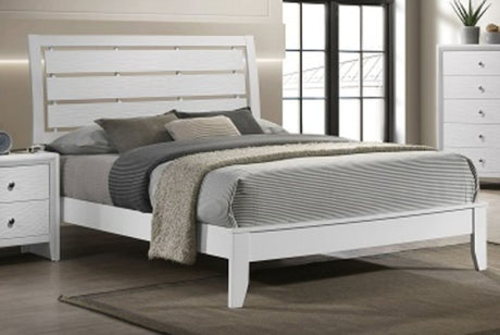 Crown Mark Furniture Evan Twin Panel Bed in White image