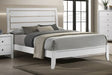 Crown Mark Furniture Evan King Panel Bed in White image