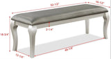 Crown Mark Furniture Caldwell Bench in Light Champagne