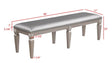 Crown Mark Klina Glam Dining Bench in Light Gray image