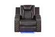 Galaxy Home Benz LED & Power Recliner Chair in Brown image