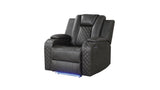 Galaxy Home Benz LED & Power Recliner Chair in Gray