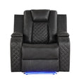 Galaxy Home Benz LED & Power Recliner Chair in Gray image