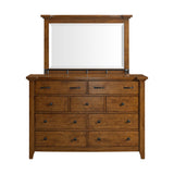 Gage Dresser & Mirror Set in Chestnut