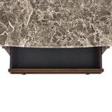Cadenza UPH Bedroom Set with Black PU in Brown