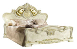 ESF Furniture Leonardo Queen Upholstered Panel Bed in Ivory