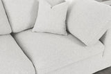 Serene Cream Linen Fabric Deluxe Cloud Modular Sofa