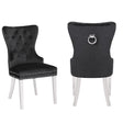 Galaxy Home Erica Stainless Steel Legs Dining Chair (Set of 2) in Black image