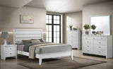 Crown Mark Furniture Evan King Panel Bed in White