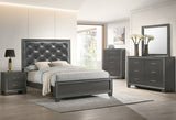 Crown Mark Furniture Kaia Mirror in Dark Gray