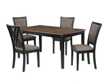 POTOMAC 42" ROUND COUNTER TABLE & 4 CHAIRS -BROWN/BLACK