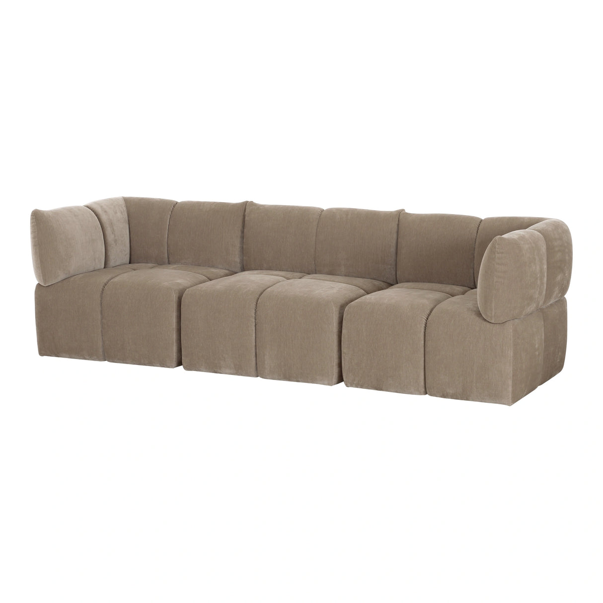 Marisol - Modern Taupe Fabric Sectional Sofa