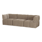 Marisol - Modern Taupe Fabric Sectional Sofa
