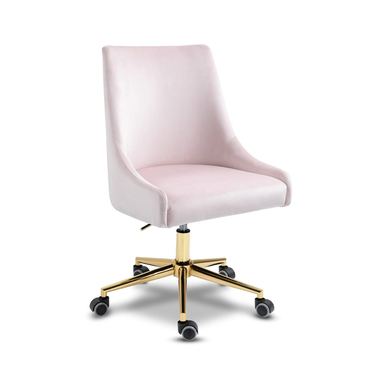 Karina Pink Velvet Office Chair