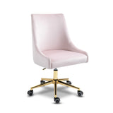 Karina Pink Velvet Office Chair