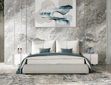 Patrick - Modern Light Grey Leather Bed