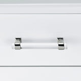 Irvine Mini Dressing Table with Stool, LED and USB in Glossy White