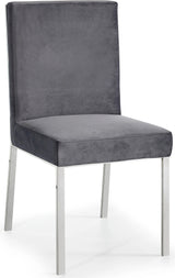 Opal Grey Velvet Dining Chair