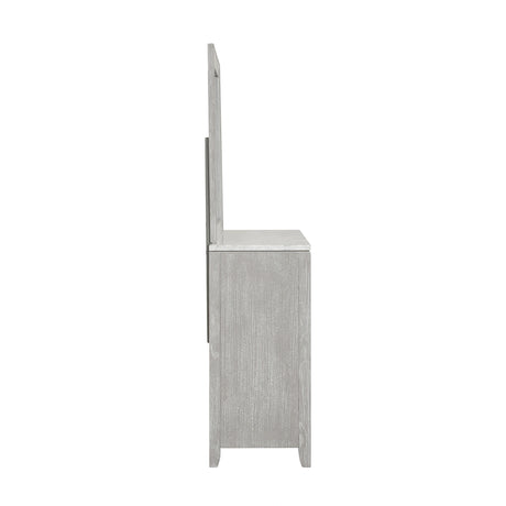 Fiona Landscape Mirror-Mist Gray
