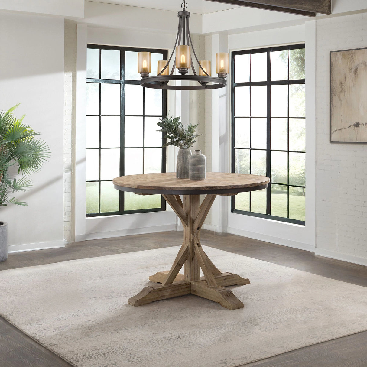(D680-30) Callista- Round Dining Table- Beach/Natural