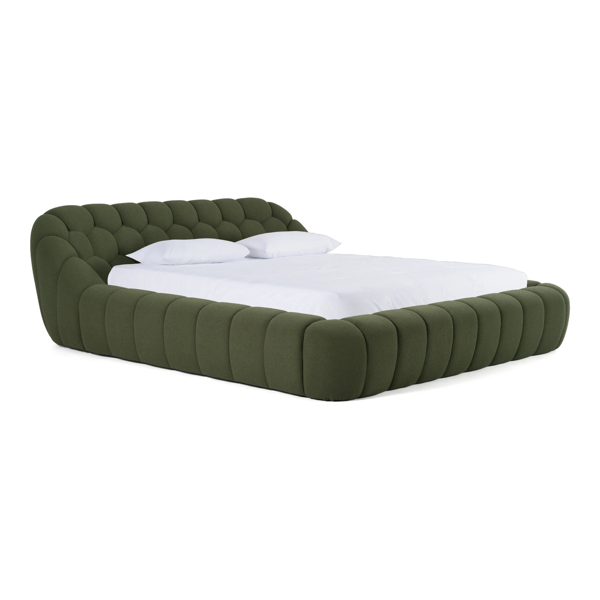 Yolonda - Modern Green Fabric Bed