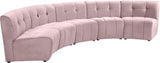 Limitless Pink Velvet 5pc. Modular Sectional