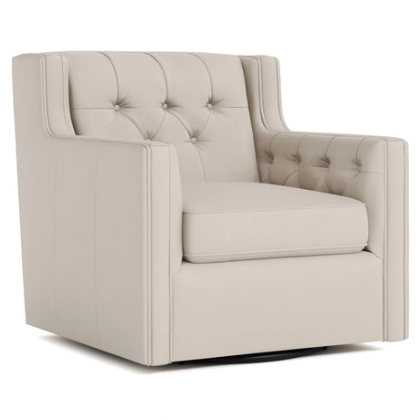 Candace Leather Swivel Chair Without Nails