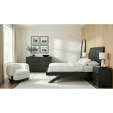 Allan Bedroom Set with 2 Nightstands in Black