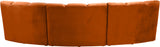 Infinity Cognac Velvet 3pc. Modular Sectional