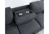 U0202 Dark Grey Reversible Pull Out Sofa Bed