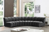 Infinity Grey Velvet 4pc. Modular Sectional