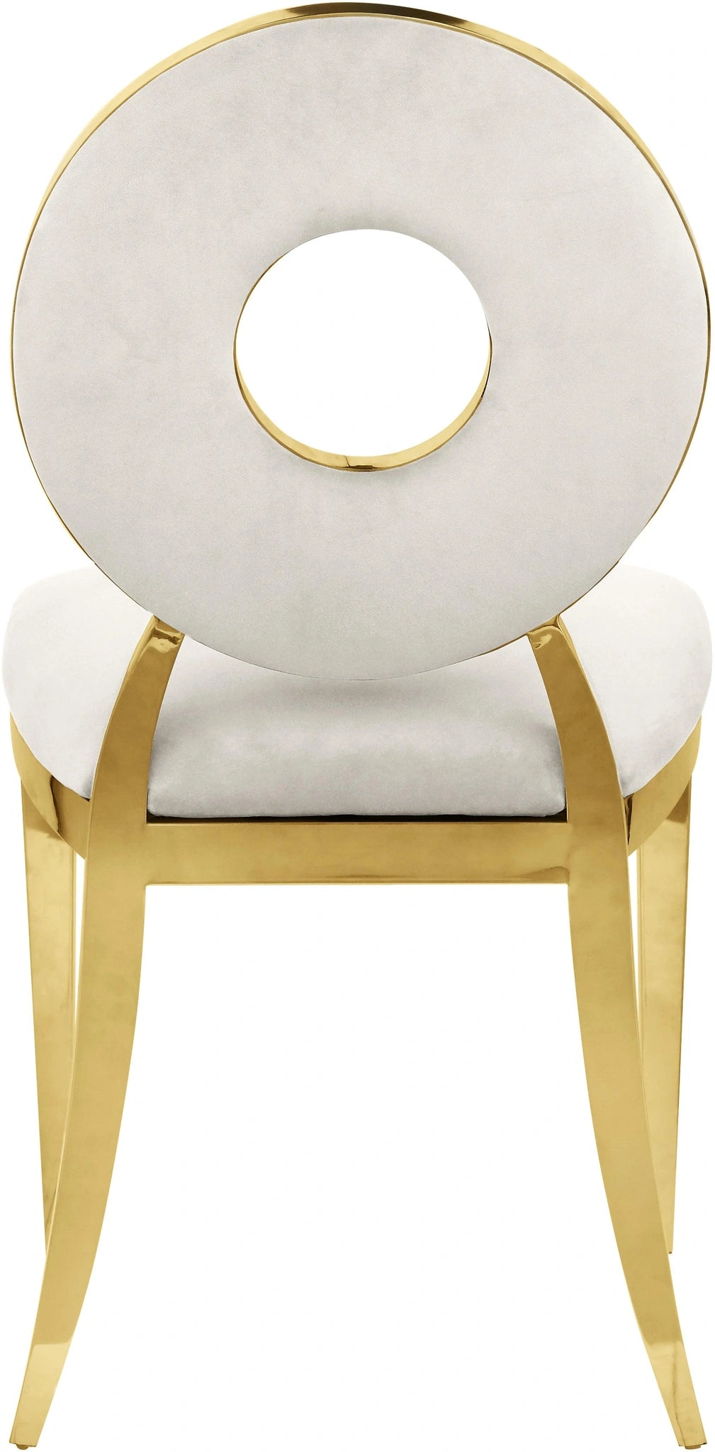 Carousel Cream Velvet Dining Chair