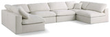Plush Cream Velvet Standard Cloud Modular Sectional