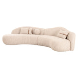 Spiro - Modern Beige Fabric Curved Sectional Sofa