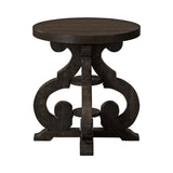 Stone Occasional Side Table With PU Base