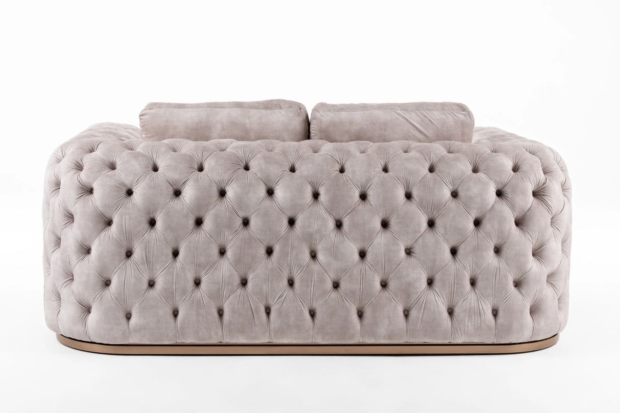 Divani Casa Dosie Transitional Loveseat