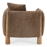 Voight - Contemporary Brown Fabric Accent Chair