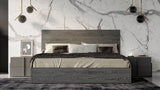 Lucia - Italian Modern Matte Grey + Elm Grey 4-Piece Bedroom Set