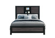 Lisbon Grey/Black Bookcase Bed
