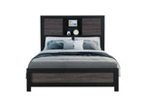 Lisbon Grey/Black Bookcase Bed