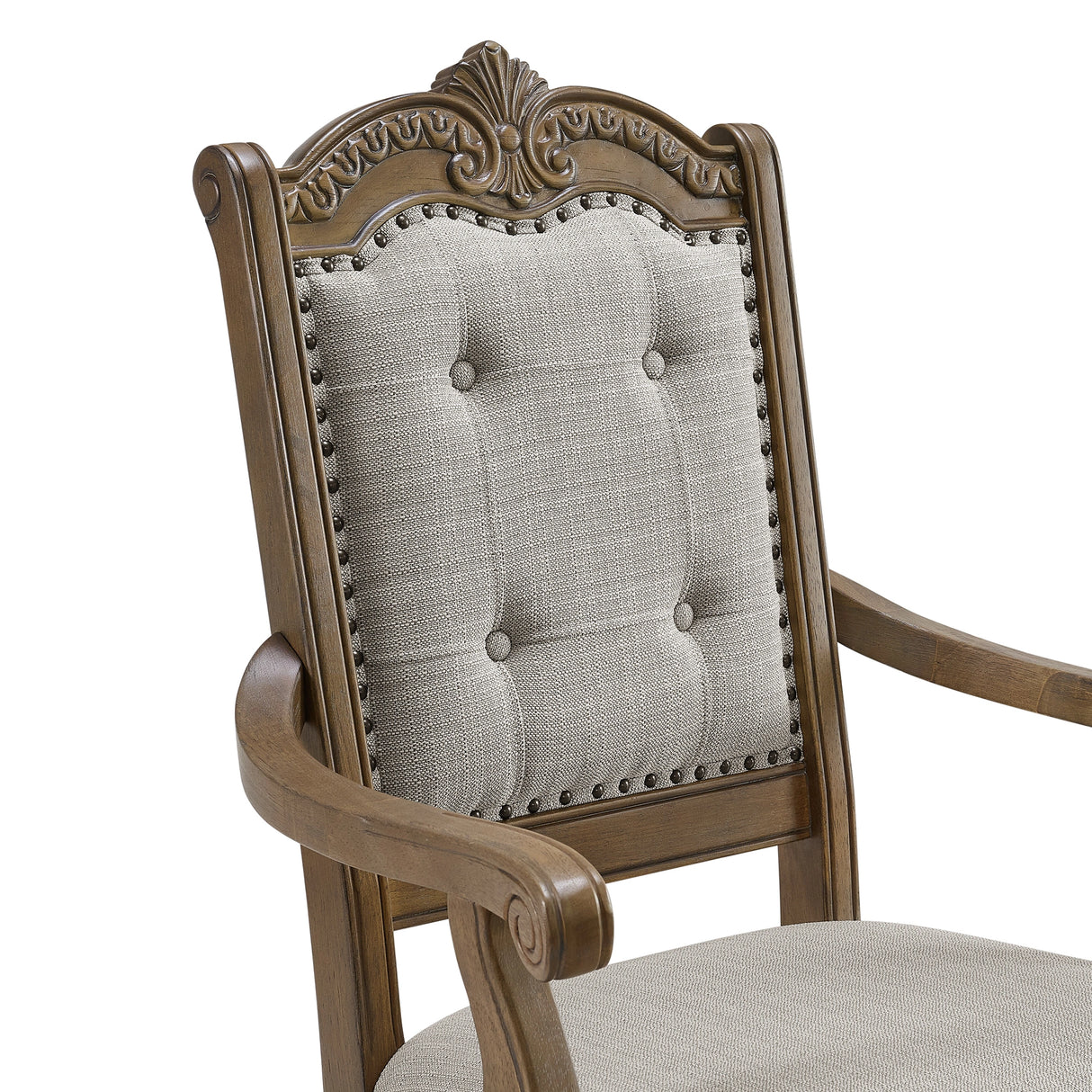 Madison Park Standard Height Dining Set in Walnut-Table and Four Chairs