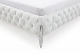 Legend Modern White Bonded Leather Bed
