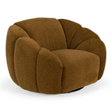 Thune - Modern Brown Fabric Swivel Accent Chair