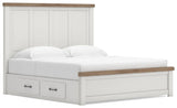 Ashley Savonport King Panel Bed with Storage